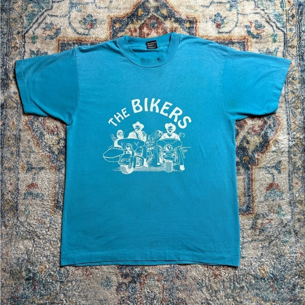 Vintage The Bikers Construction T-shirt Large